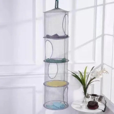 Rangement pour peluche  Suspendu 4 compartiments variant gris
