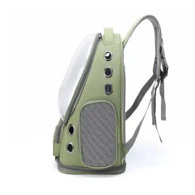 SAC A DOS - Pour Chat ou Petit Chien vert vue profil
