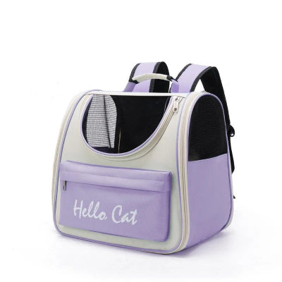 SAC A DOS CHAT  Panoraview violet