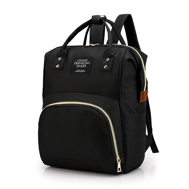 Sac-à-dos-à-langer-nori-rangement-innovant-noir