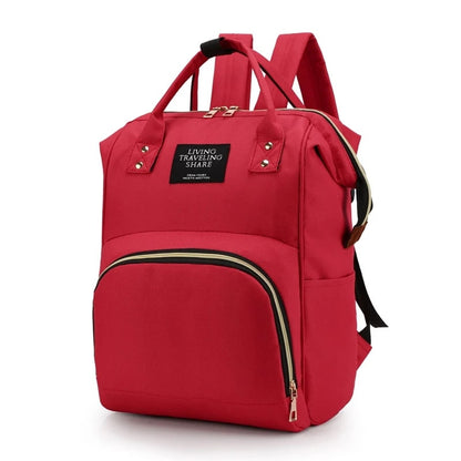 Sac-à-dos-à-langer-nori-rangement-innovant-rouge