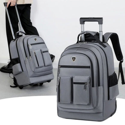SAC A DOS - Avec des roulettes - Gris - Rangement Innovant