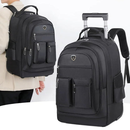 SAC A DOS - Avec des roulettes - Noir - Rangement Innovant