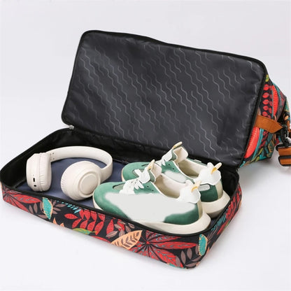 Sac de sport femme - Floral - Rouge - Rangement Innovant