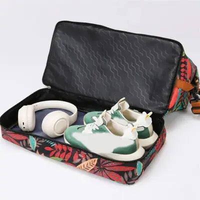 Sac de voyage femme Floral Rouge Rangement Innovant