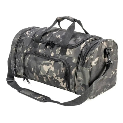 Sac de sport Homme - Tactique - Noir Tâché - Rangement Innovant