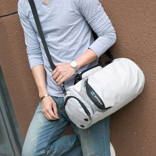 Sac de voyage homme - Polyvalent - Gris / S - Rangement Innovant