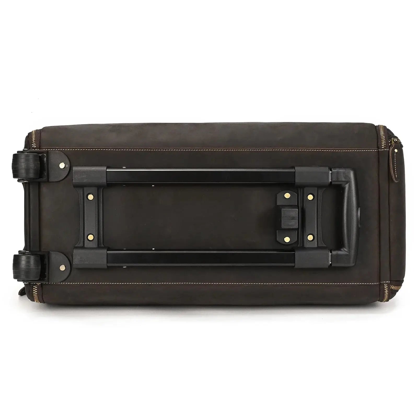 Sac de voyage - En cuir - Pliable - Avec Trolley - Marron - Rangement Innovant