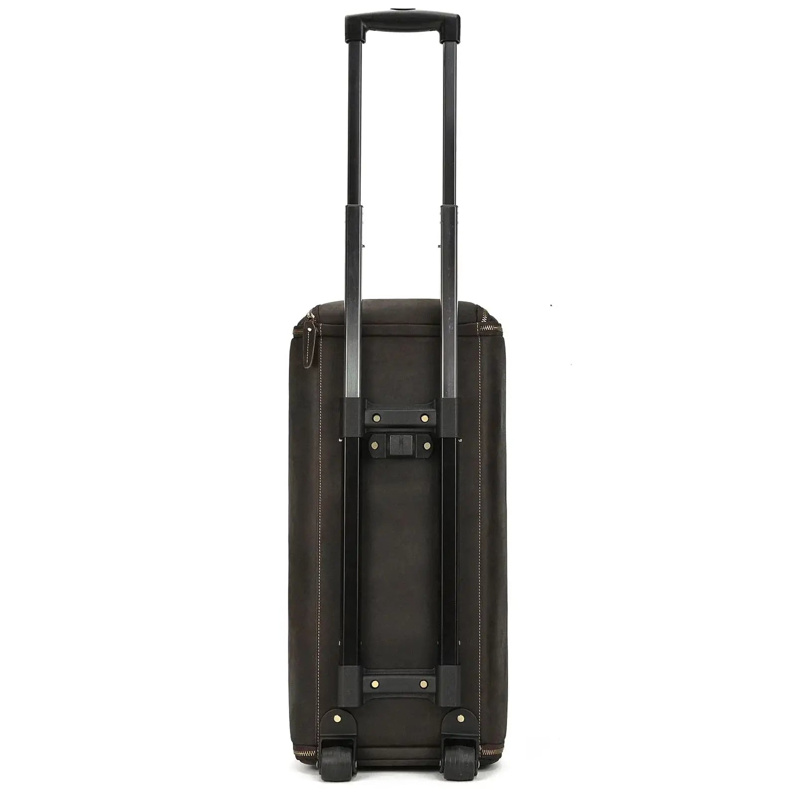 Sac de voyage - En cuir - Pliable - Avec Trolley - Marron - Rangement Innovant