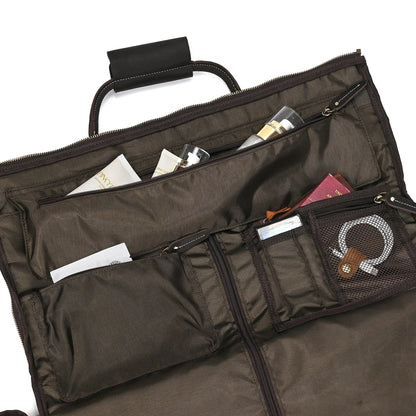 Sac de voyage - En cuir - Pliable - Avec Trolley - Marron - Rangement Innovant