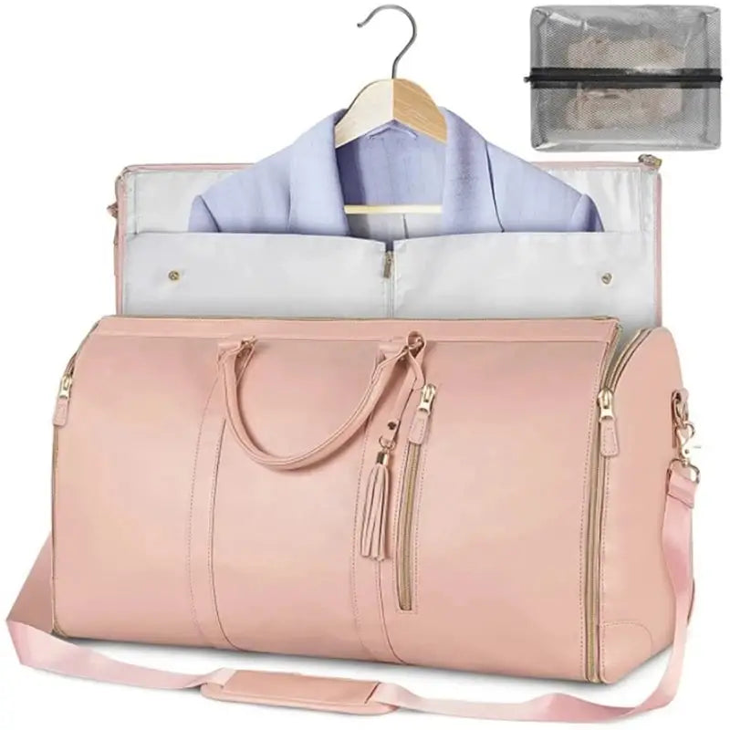 Sac de Voyage - Pliable - Pratique - Rose - Rangement Innovant