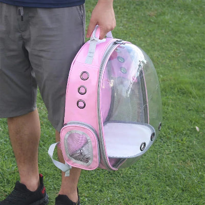 Sac à dos pour Chat  Transfélin sans chat poté par poignée