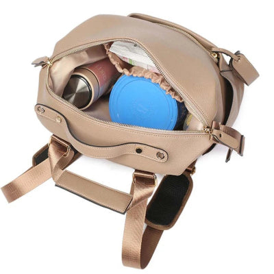 Sac à langer  Élégance Pratique ouvert rempli produits pour bébé