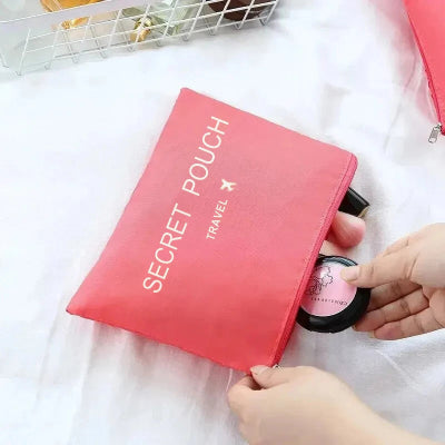 Sac de rangement  Multifonctionnel plusieurs  couleur rose rempli produits maquillage