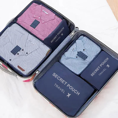 Sac de rangement  Multifonctionnel plusieurs  couleur marine rangés dans valise noire