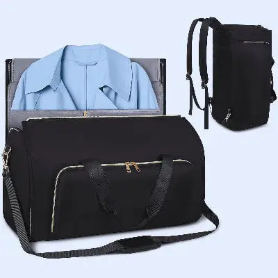 Sac de voyage  Pliable Fonctionnel noir ouvert