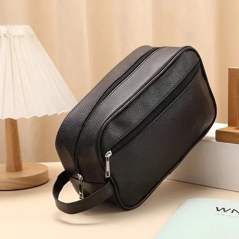 Trousse-de-toilette-en-simili-cuir-Rangement-Innovant-noir