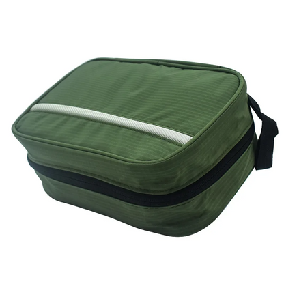 Trousse de Toilette - Suspendue Compacte - Vert Armé - Rangement Innovant