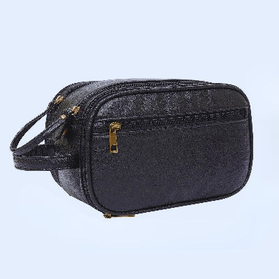 Trousse de toilette compartiment Élégante et Pratique noir fermée