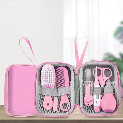 Trousse de toilette bébé rose ouverte