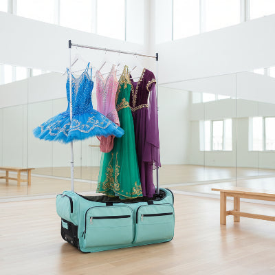 la valise avec penderie vert