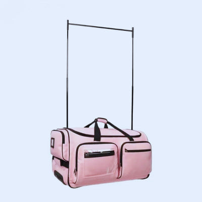la valise avec penderie rose