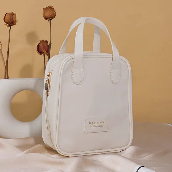 Trousse Maquillage - Élégance Voyage - blanc - rangement innovant