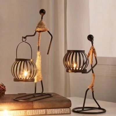 Bougeoir design plusieurs modèles bougies allumée