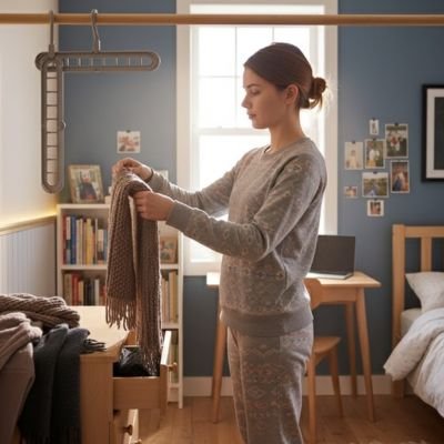 Cintre utilisé par jeune femme