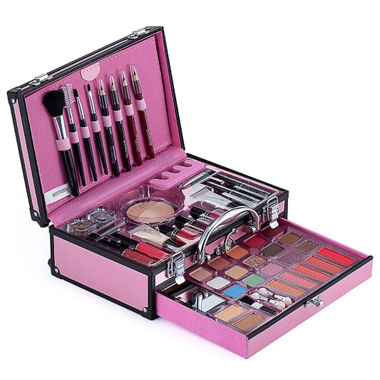coffret maquillage variant rose ouvert