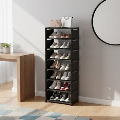 Etagere a chaussure noir huit niveaux