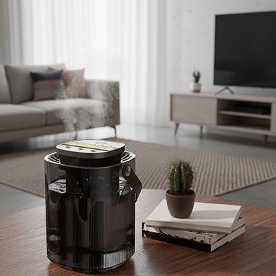 Humidificateur d'air​ posé sur bureau