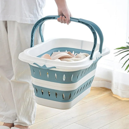 Panier-à-linge-plastique-pliable-polyvalent-rangement-innovant-porté-contenant-du-linge