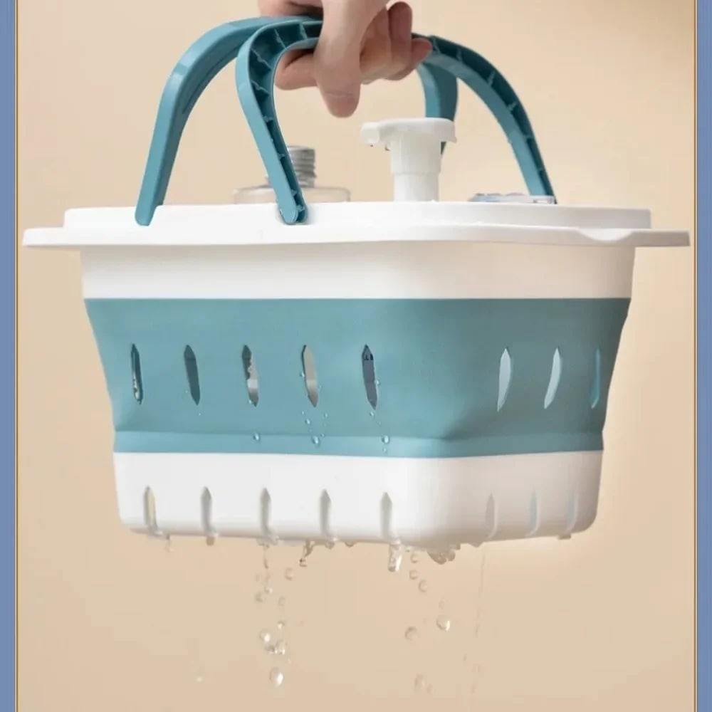 Panier-à-linge-plastique-pliable-polyvalent-rangement-innovant-pris-par-une-poignée-de-main