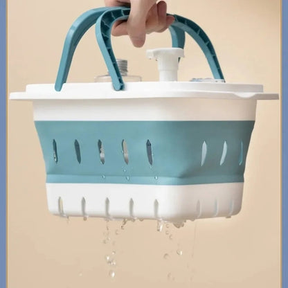 Panier-à-linge-plastique-pliable-polyvalent-rangement-innovant-pris-par-une-poignée-de-main