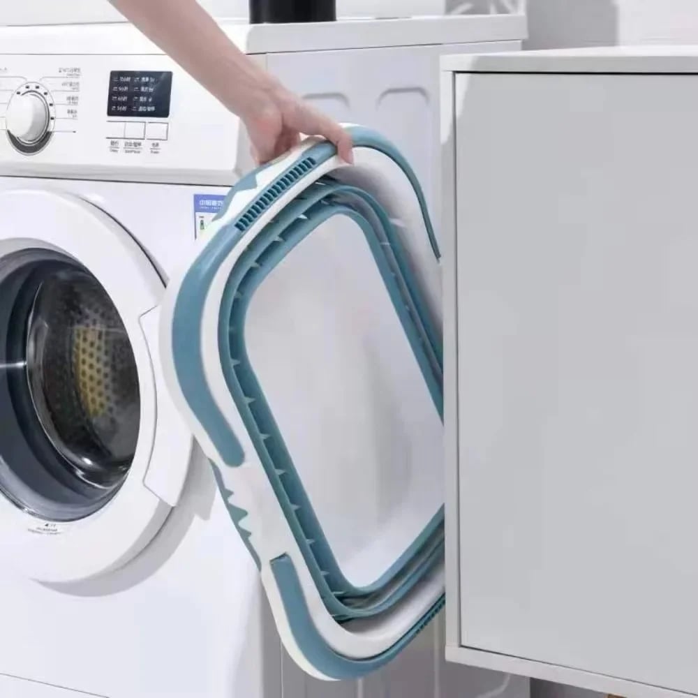 Panier-à-linge-plastique-pliable-polyvalent-rangement-innovant-plié-et-rangé