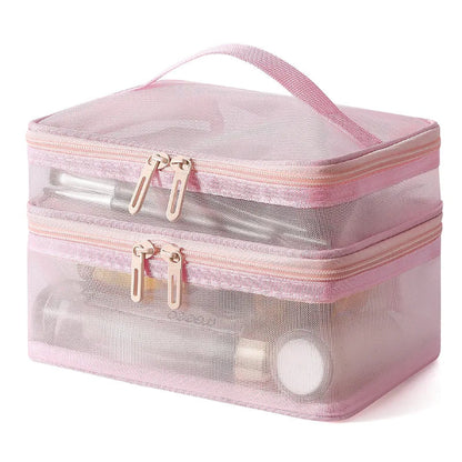Trousse maquillage - Élégance - rose - rangement innovant
