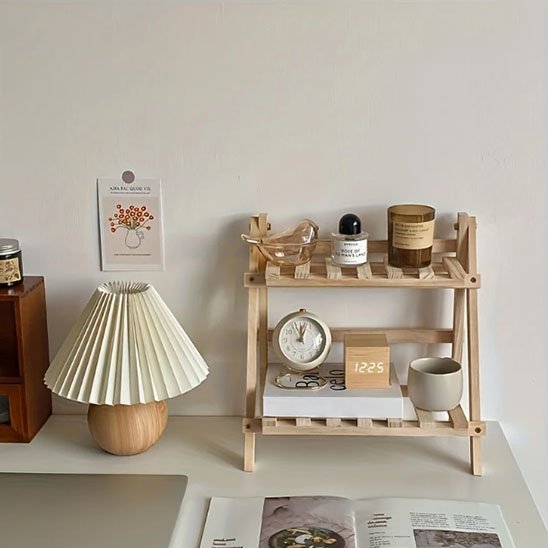 Etagere bureau  WorkSpace Design posé sur bureau couleur beige
