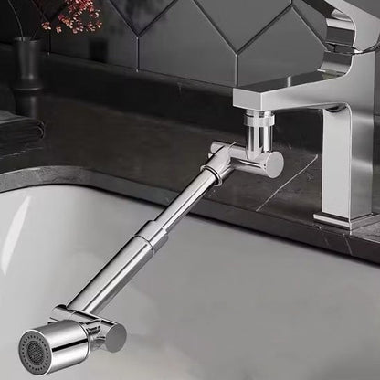 Embout robinet EcoSplash équipé sur mitigeur chromé fermé sur lavabo blanc 