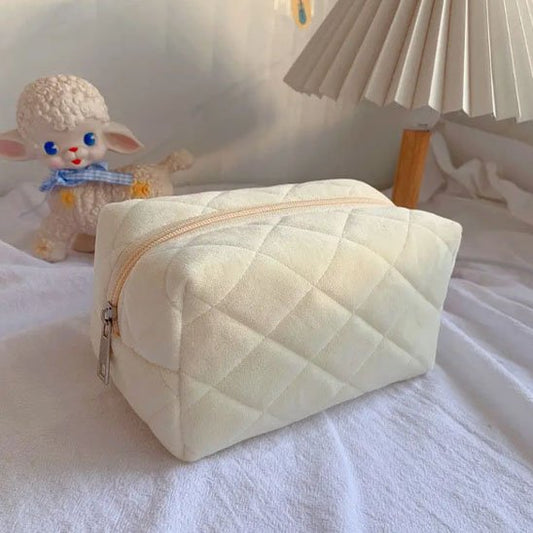 Trousse Maquillage - Pratique - Sérénité - blanc - fermée - rangement innovant