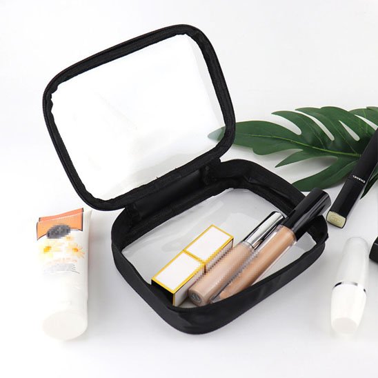 Trousse de maquillage - Élégance Voyage - ouverte - rangement innovant