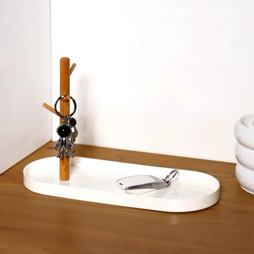 Rangement Bijoux - Et Clé - BranchOvalTray™ - Blanc - Oval/Blanc - Rangement Innovant