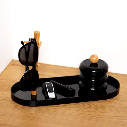 Rangement Bijoux - Et Clé - BranchOvalTray™ - Noir - Oval/Noir - Rangement Innovant