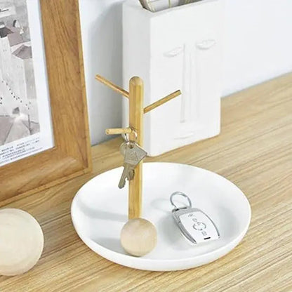 Rangement Bijoux - Et Clé - BranchRoundTray™ - Blanc - Rond/Blanc - Rangement Innovant