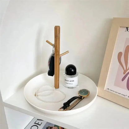 Rangement Bijoux - Et Clé - BranchRoundTray™ - Blanc - Rond/Blanc - Rangement Innovant