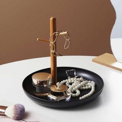 Rangement Bijoux - Et Clé - BranchRoundTray™ - Noir - Rond/Noir - Rangement Innovant