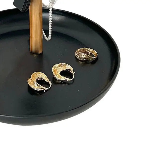 Rangement Bijoux - Et Clé - BranchRoundTray™ - Noir - Rond/Noir - Rangement Innovant