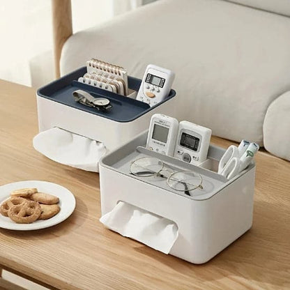 rangement bureau élégant plusieurs posés sur table basse