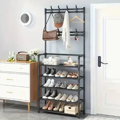 Rangement chaussures polyvalent Rangement Innovant placé entre commode et porte entrée