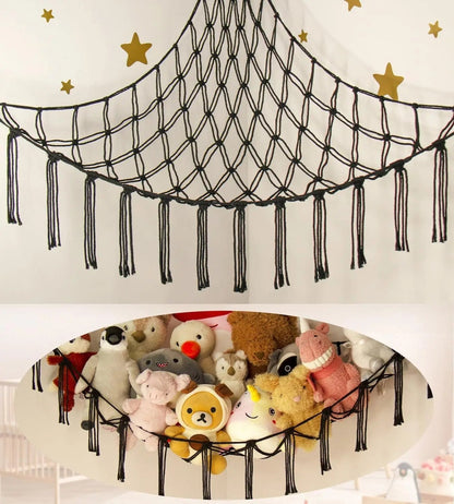 Rangement Jouet - Peluches - StorageHammock™ - Noir - Rangement Innovant
